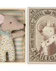 Sleepy/Wakey Baby Mouse in Matchbox | Blue