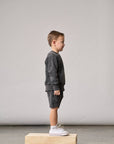 Acid Wash Raw Edge Harem Short
