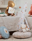 Round Cushion, Small | Teddy, Checked