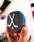 Hockey Puck Bath Bomb with Shoe Charm