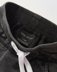 Acid Wash Raw Edge Harem Short