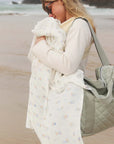 Organic Baby Muslin Swaddle | Coastline