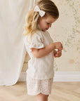 Organic Cotton Noelle 2pk Bow - Victoria Blush