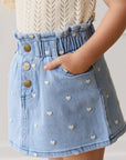 Briella Skirt | Petite Heart Denim