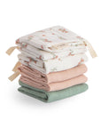 Muslin Cotton Washcloth | Pink Flowers Combo