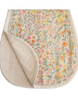 Muslin Burp Cloth Organic Cotton 2-Pack | Pastel Blooms/Fog