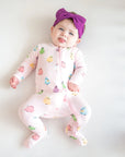 Zippered Footie | Pastel Ghost