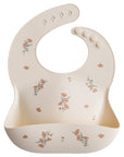 Silicone Baby Bib | Pink Flowers