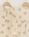 Short Sleeve Woven Romper | Teddy