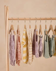 Terry Henley Romper | Yellow Stripe