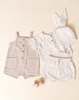 Woven Boxy Top + Short Set | Oat Check