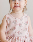 Sleeveless Peplum Set | Vintage Floral