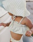 Sun Hat | Mint Stripe