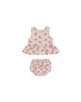 Sleeveless Peplum Set | Vintage Floral