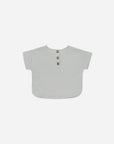 Woven Boxy Top + Short Set | Sky