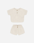 Woven Boxy Top + Short Set | Oat Check