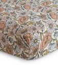 Extra Soft Muslin Crib Sheet | Retro Flowers