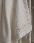 Embroidered Muslin Blanket | Anemone