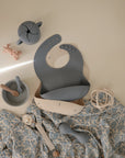 Organic Cotton Muslin Swaddle Blanket | Blue Flowers