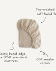 Extra Soft Muslin Crib Sheet | White