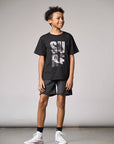 Acid Wash Raw Edge Harem Short