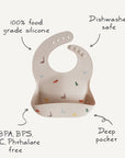 Silicone Baby Bib | Bows
