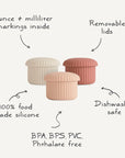 Silicone Baby Food Containers 3-Pack | Green