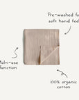 Organic Cotton Muslin Swaddle Blanket | Bows