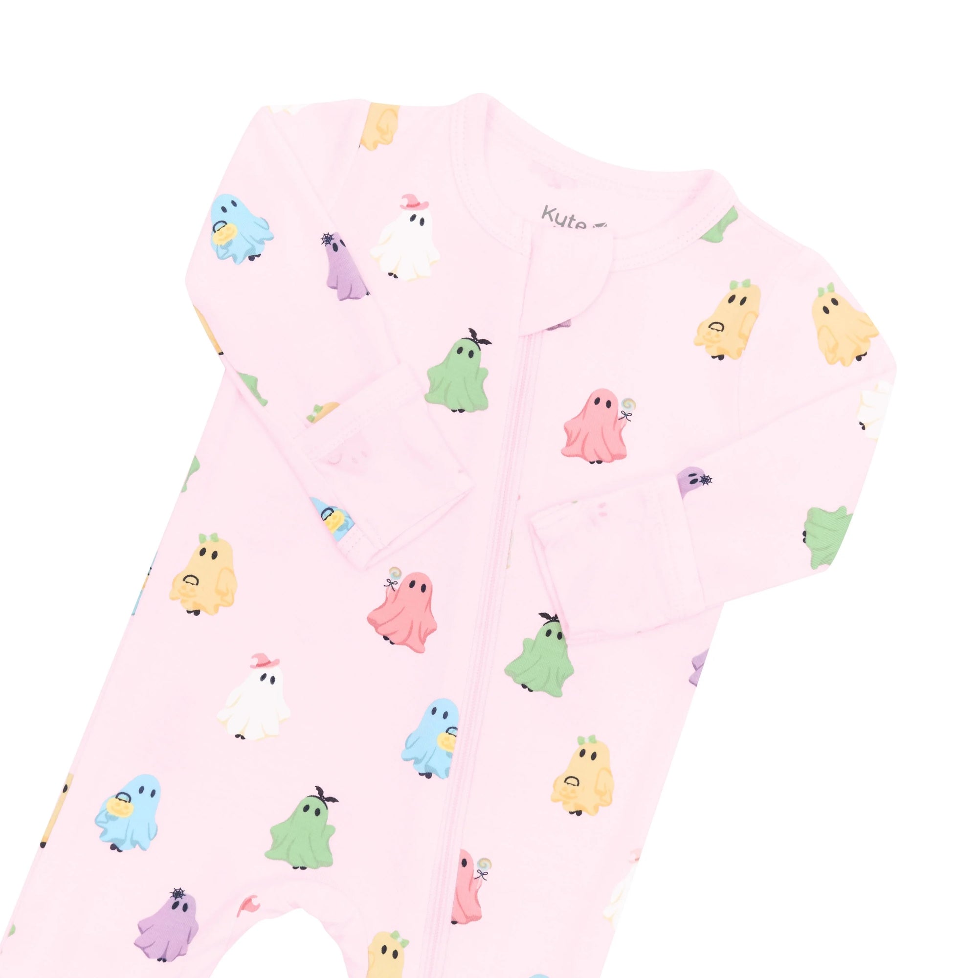 Zippered Footie | Pastel Ghost