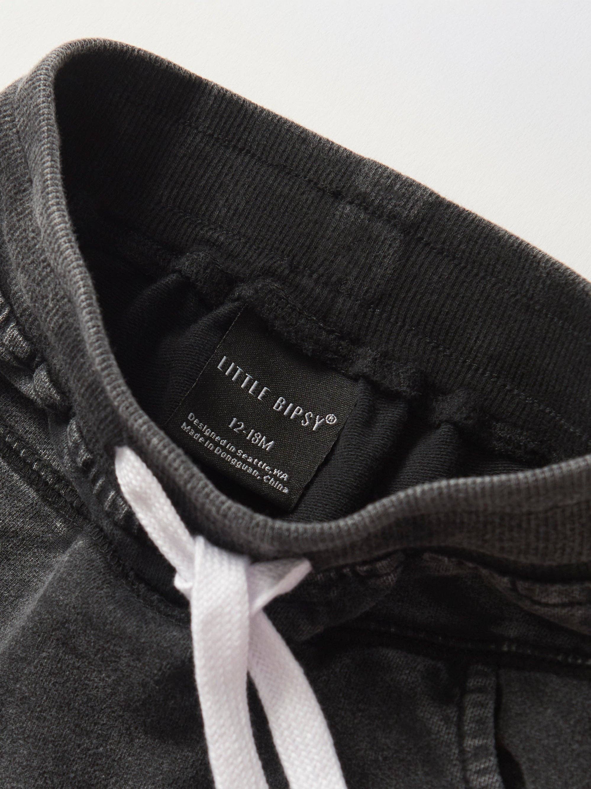 Acid Wash Raw Edge Harem Short