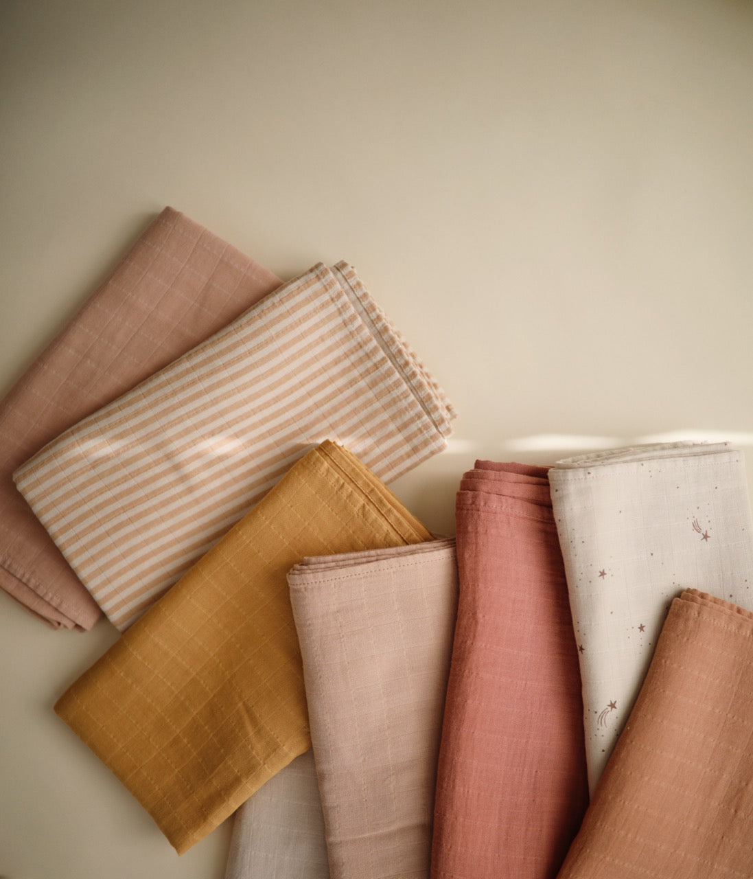 Organic Cotton Muslin Swaddle Blanket | Rose Vanilla