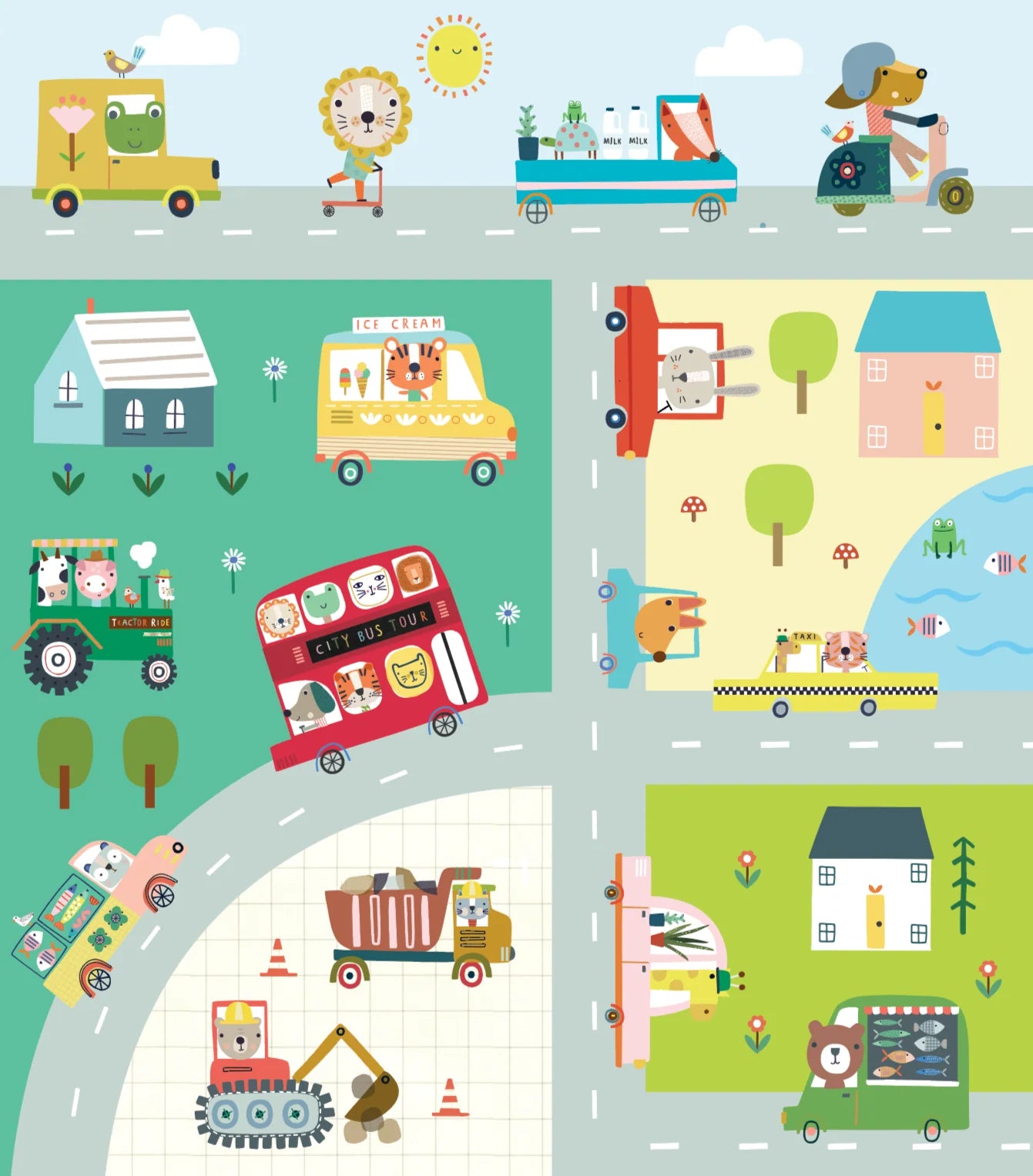A Day on Busy Boulevard 48 Piece Puzzle