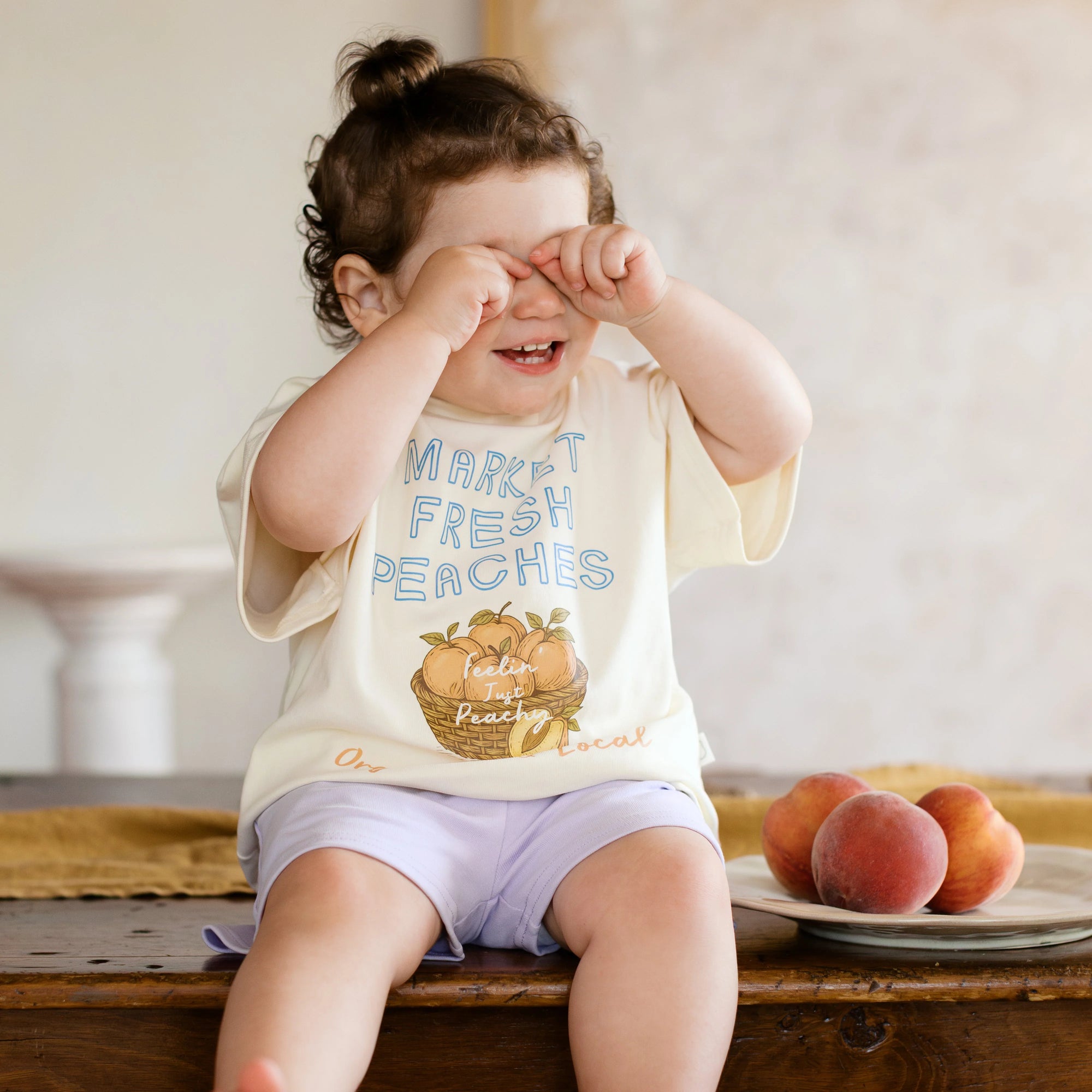 Market Fresh Peaches Organic Cotton Tee