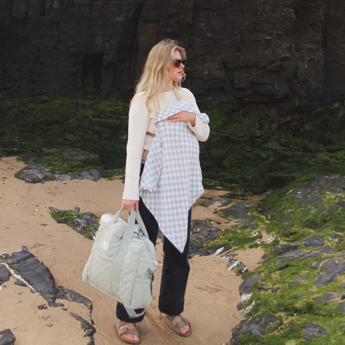 Organic Baby Muslin Swaddle | Waves