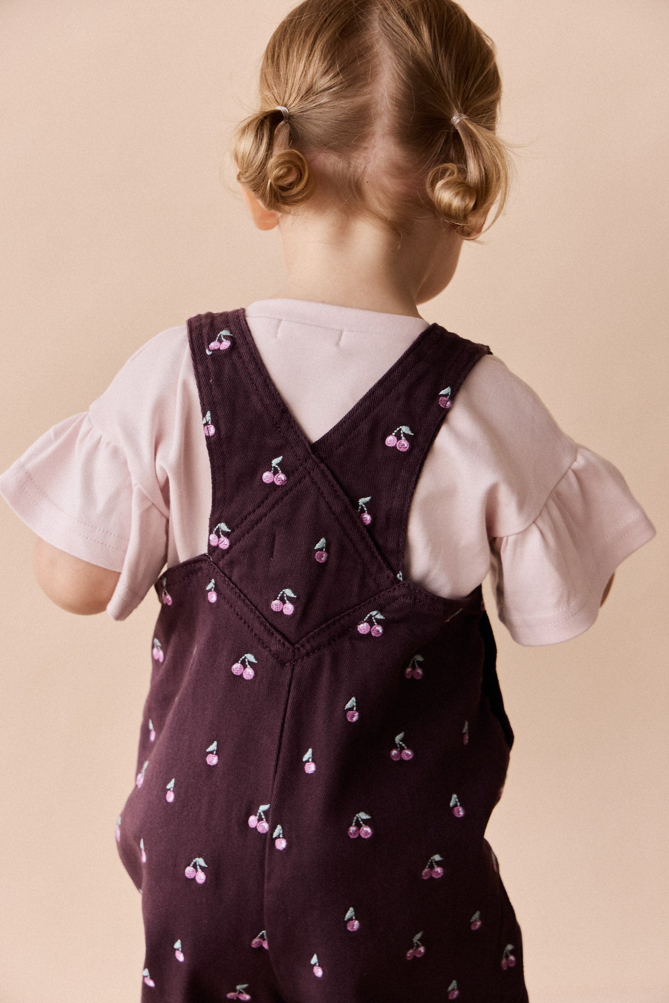Blair Cord Overall | Cherry Love Plum Embroidery