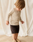 Pima Cotton Shae Top | Slim Stripe Brioche/Cloud