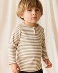 Pima Cotton Shae Top | Slim Stripe Brioche/Cloud