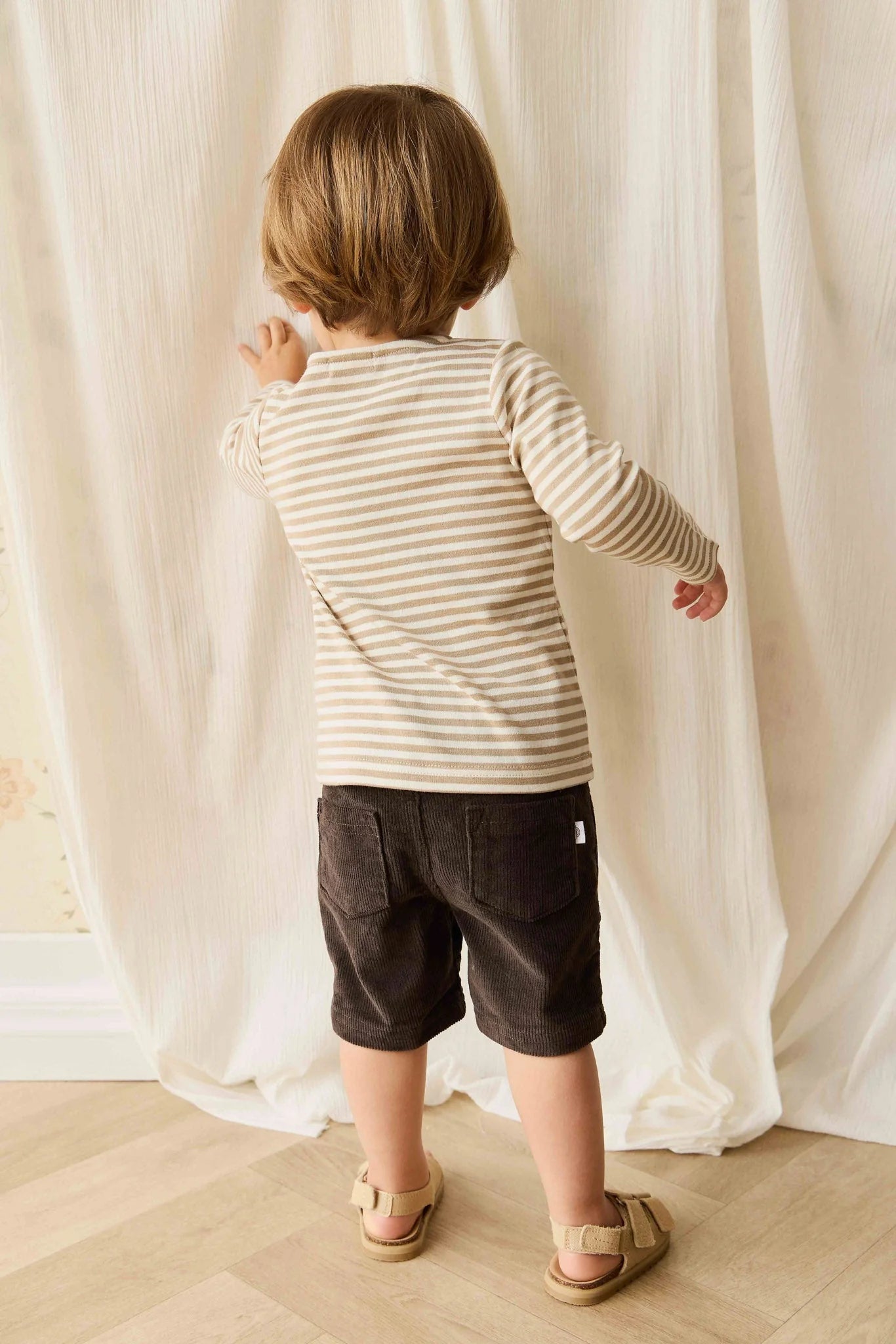 Pima Cotton Shae Top | Slim Stripe Brioche/Cloud