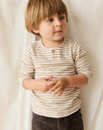 Pima Cotton Shae Top | Slim Stripe Brioche/Cloud