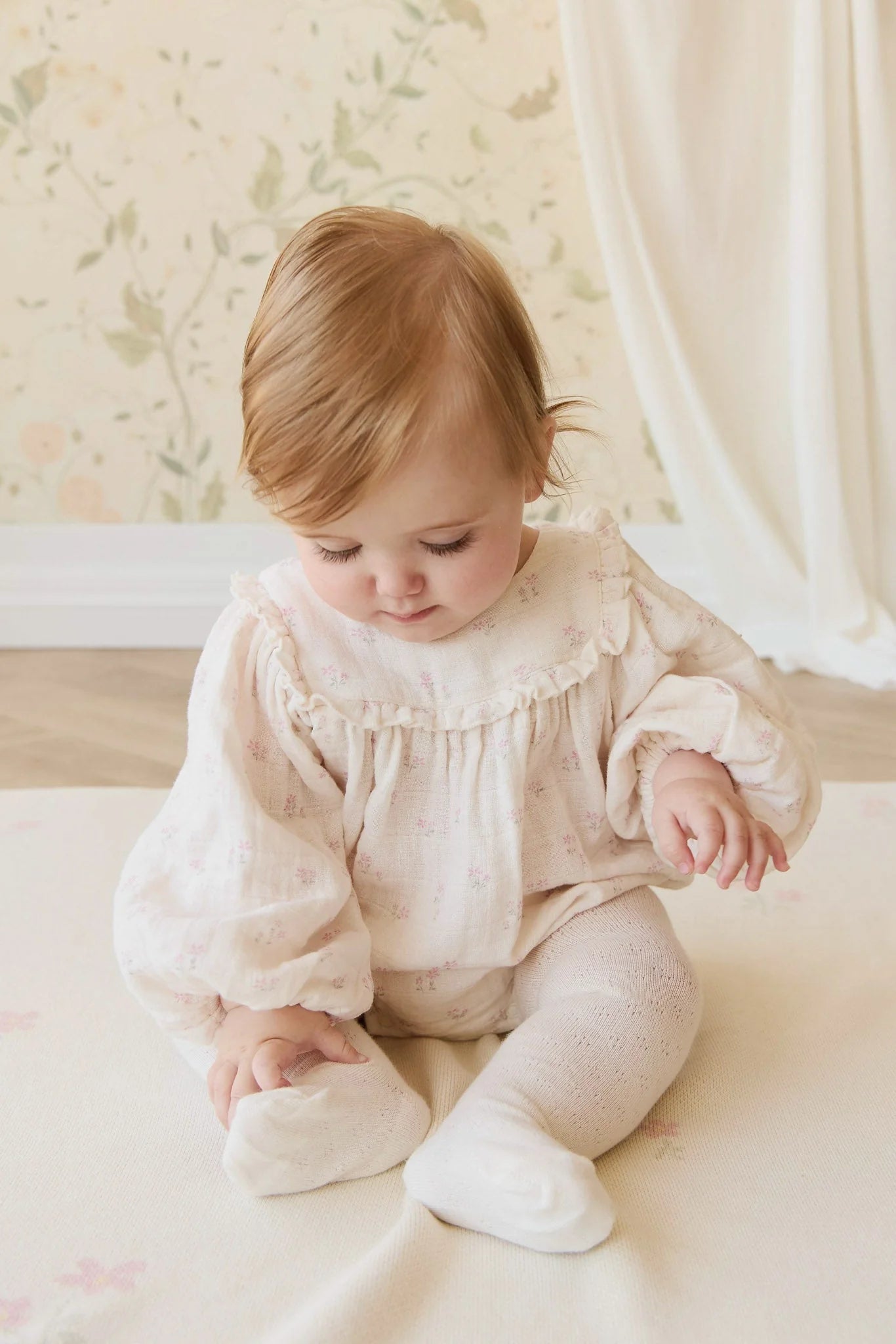 Organic Cotton Muslin Frances Playsuit | Pauline Pink