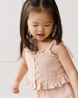 Organic Cotton Muslin Mirabel Top | Chalky Pink