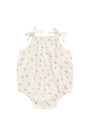 Organic Cotton Cassie Playsuit | Simple Flowers Egret