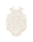 Organic Cotton Cassie Playsuit | Simple Flowers Egret