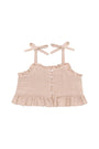 Organic Cotton Muslin Mirabel Top | Chalky Pink