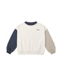Relaxed Sweatshirt | Navy Colour Block