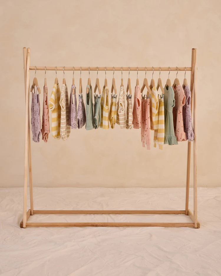 Terry Henley Romper | Yellow Stripe