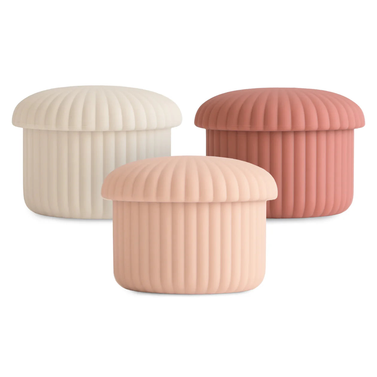 Silicone Baby Food Containers 3-Pack | Pink