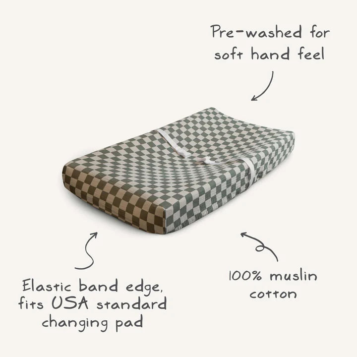 Extra Soft Muslin Changing Pad Cover | Fog