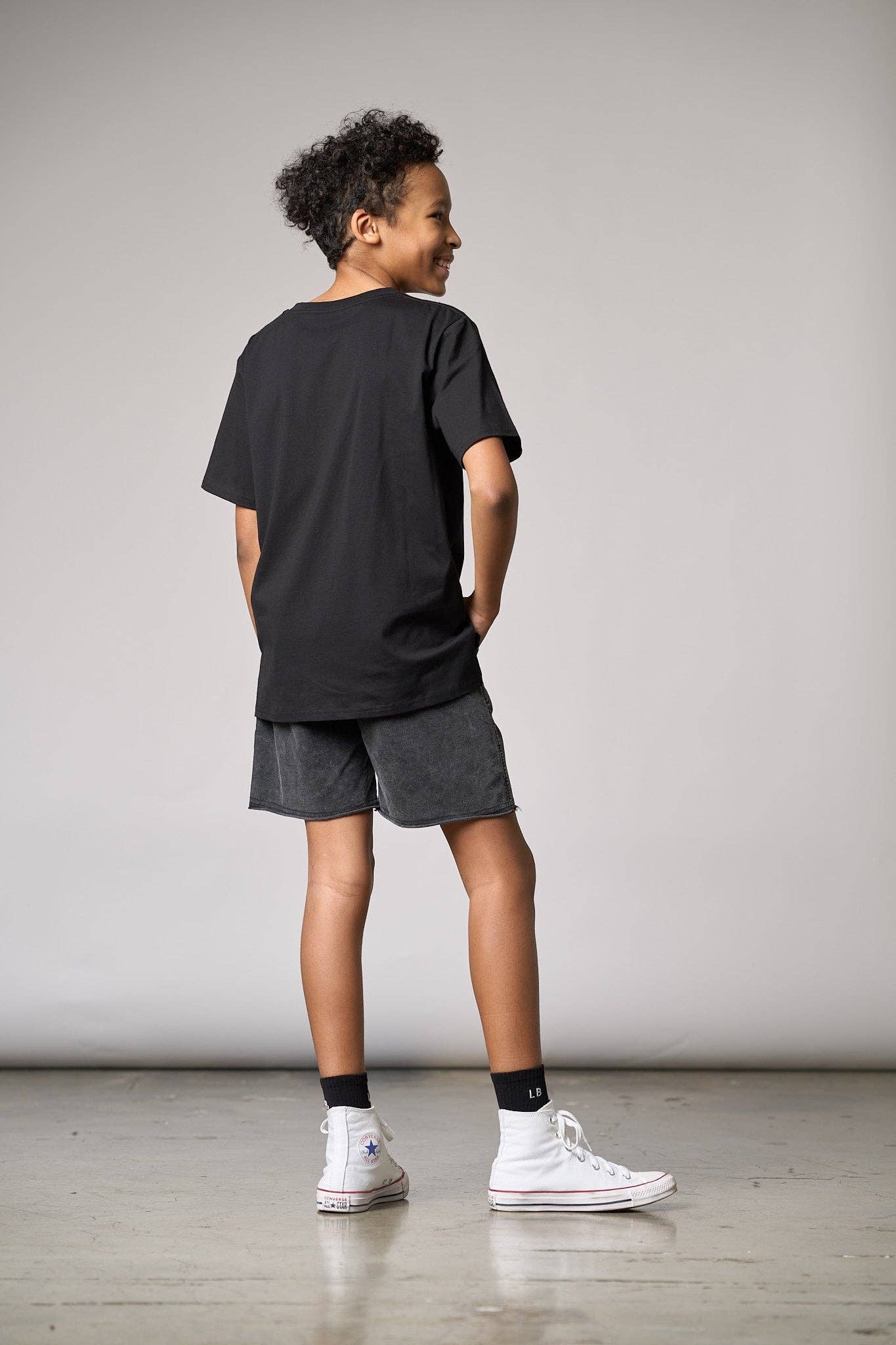 Acid Wash Raw Edge Harem Short