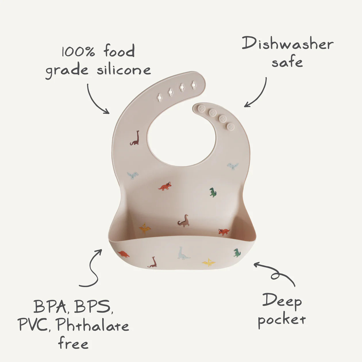 Silicone Baby Bib | Bows